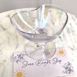 Anthropologie Coupe Glass Heart NIB NWT